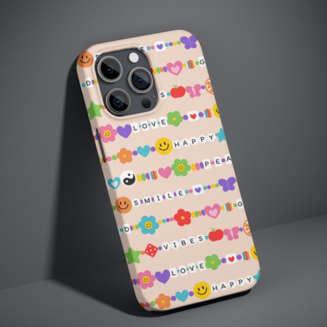 Grooves Good Vibes Love Smile Retro Miçanga Case-M (Criador carregado)