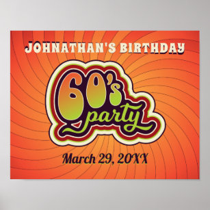 Groovy 60's Party Poster
