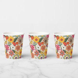 Groovy 70's, Orange, Pink, & Green Floral