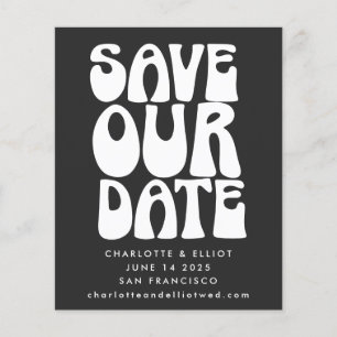 Groovy 70s preto exclusivo do orçamento Guardar a