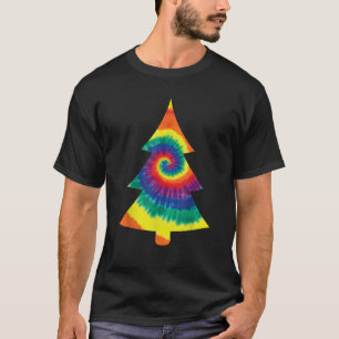 Groovy Christmas Tie Dye Tree Morre Tee Top