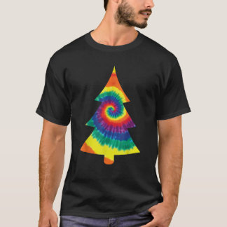 Groovy Christmas Tie Dye Tree Morre Tee Top