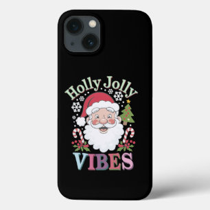 Groovy Cute Santa Claus Holly Jolly Vibes Xmas