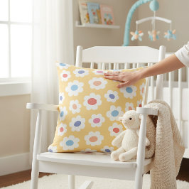 Groovy Flower Power Berçário Almofada de Arremesso