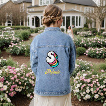 Groovy Hippy Women's Monogramas Denim Jaqueta