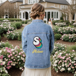 Groovy Hippy Women's Monogramas Denim Jaqueta
