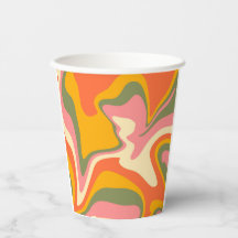 Groovy Liquified Marble Retro 60s Vintage Party
