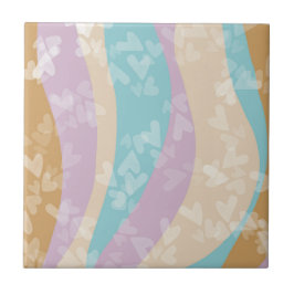 Groovy Marble Swirls Pastel Heart Stamps
