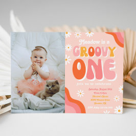 Groovy One First Birthday Convite | |Groovy One