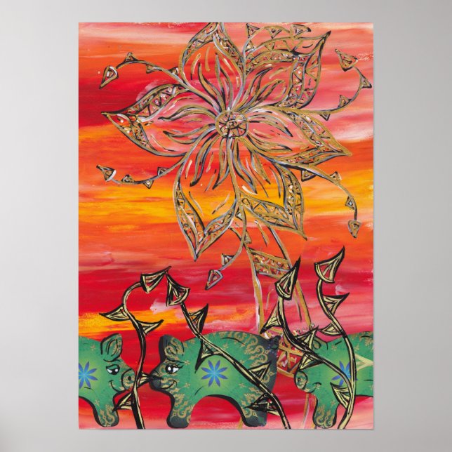 Groovy Pigs impressão (Frente)