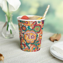 Groovy Psychedelic 60s 70s Aniversário Floral