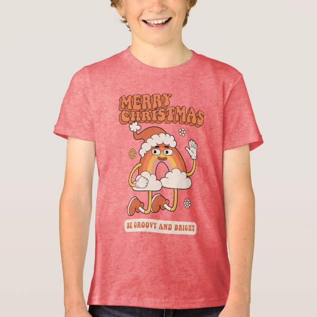 Groovy Rainbow Christmas - Seja brilhante e Feliz (Frente)