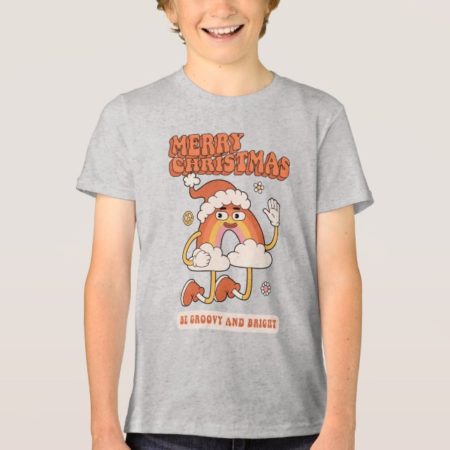 Groovy Rainbow Christmas - Seja brilhante e Feliz (Frente)