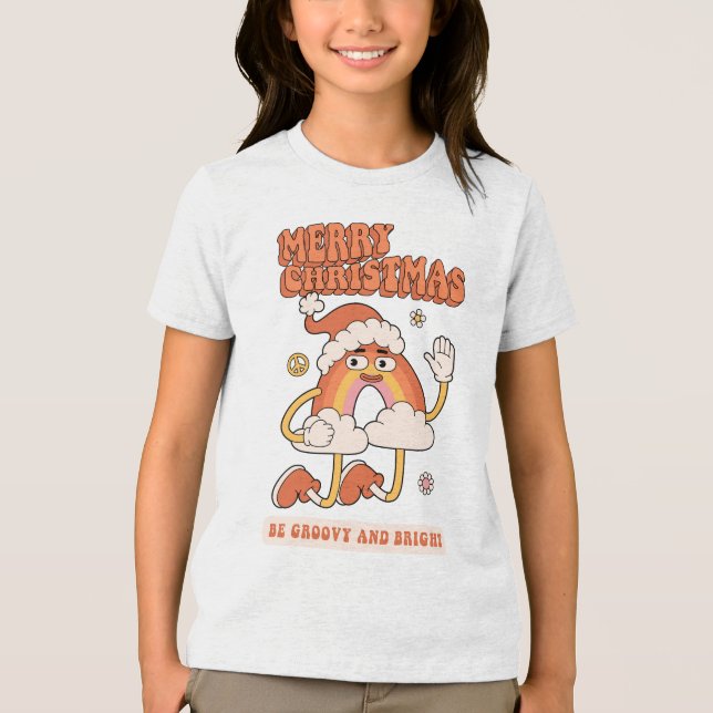 Groovy Rainbow Christmas - Seja brilhante e Feliz (Frente)