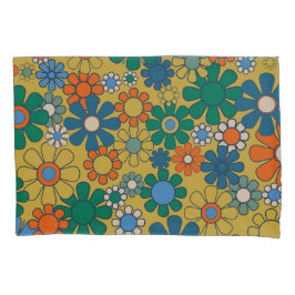 Groovy Retro 60s 70s Flores Padrão Floral
