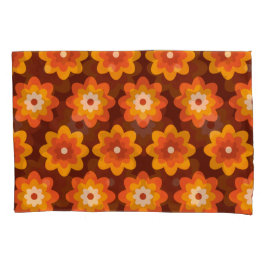 Groovy retro 70s com flor de laranja hippie hippie