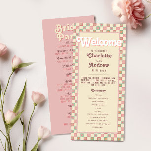 Groovy Retro 70s — Programa de Casamento de Verão