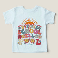 Groovy Retro Design Bye School Hello Piscina Legal