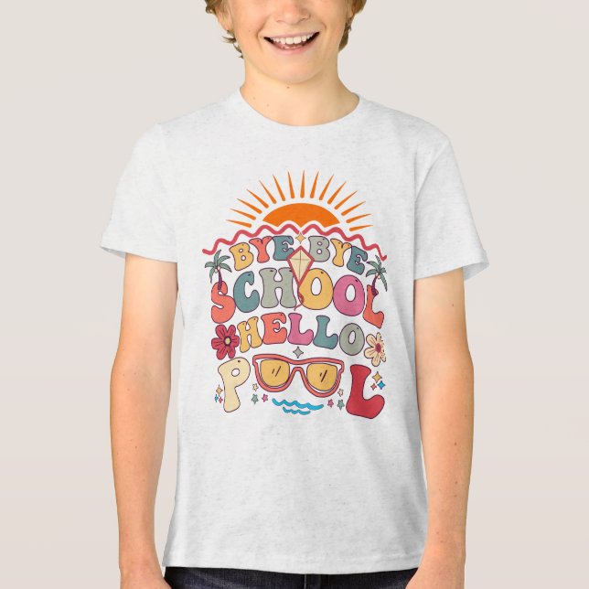 Groovy Retro Design Bye School Hello Piscina Legal (Frente)