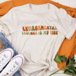 Groovy Retro Environmental Science é minha visão<br><div class="desc">Camiseta retrô 'Environmental Science is My Vibe'. Você pode mudar as cores.</div>