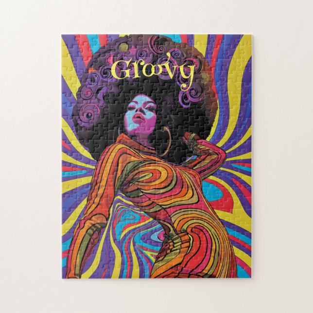 Groovy Retro Jigsee Quebra-cabeça (Vertical)