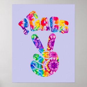 Groovy Retro Peace Sign Poster
