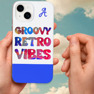 Groovy Retro Vibes Coloridos Monogramas Legal