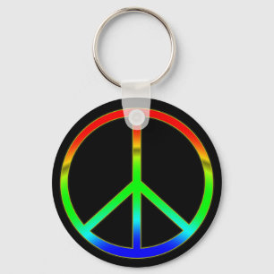Groovy Sinal de Paz Chaveiro