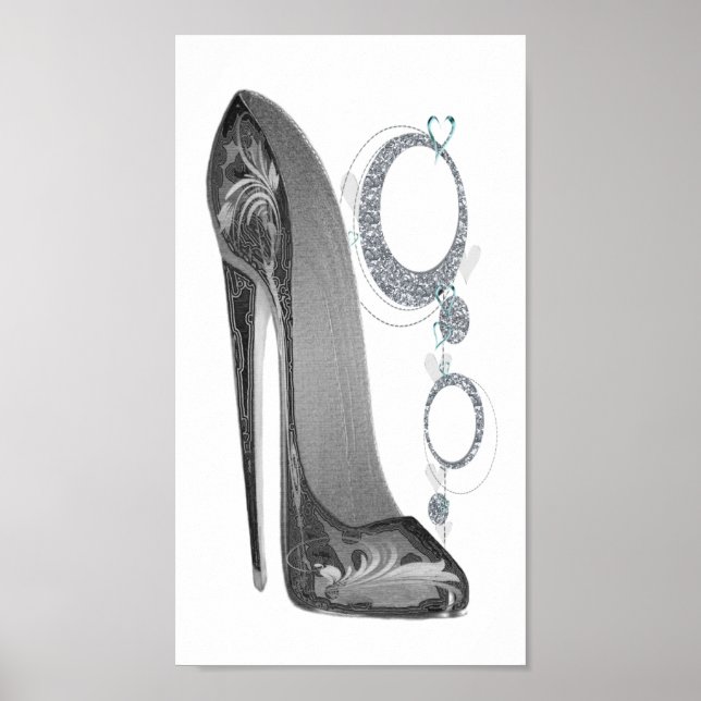 Groovy Stiletto and Sparkle Bling Poster (Frente)