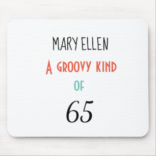 Groovy tipo 65 retro coral e Mousepad verde