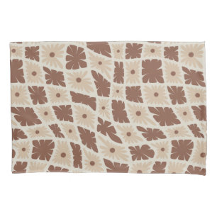Groovy Wavy Trippy 60s Flor Verifica Castanho Neut