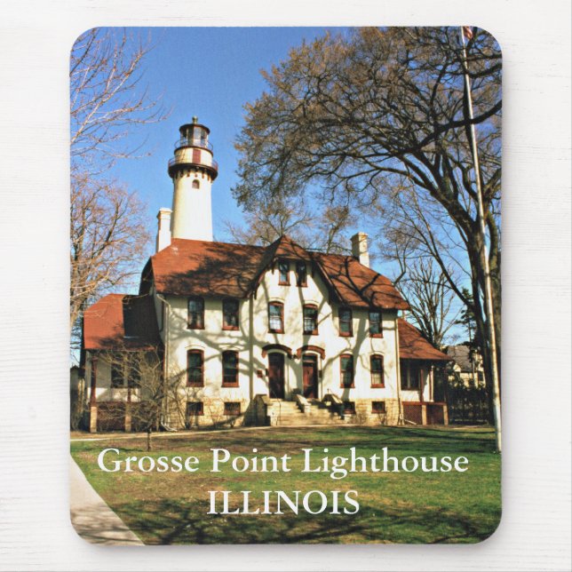 Grosse Point Lighthouse, Illinois Mousepad (Frente)