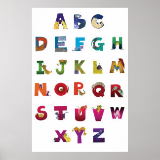 Grotke Alphabet Cats Poster