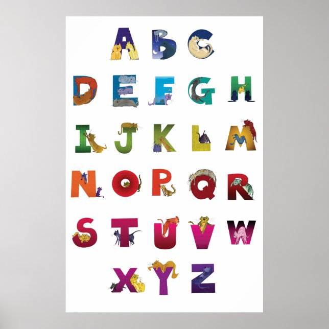Grotke Alphabet Cats Poster (Frente)