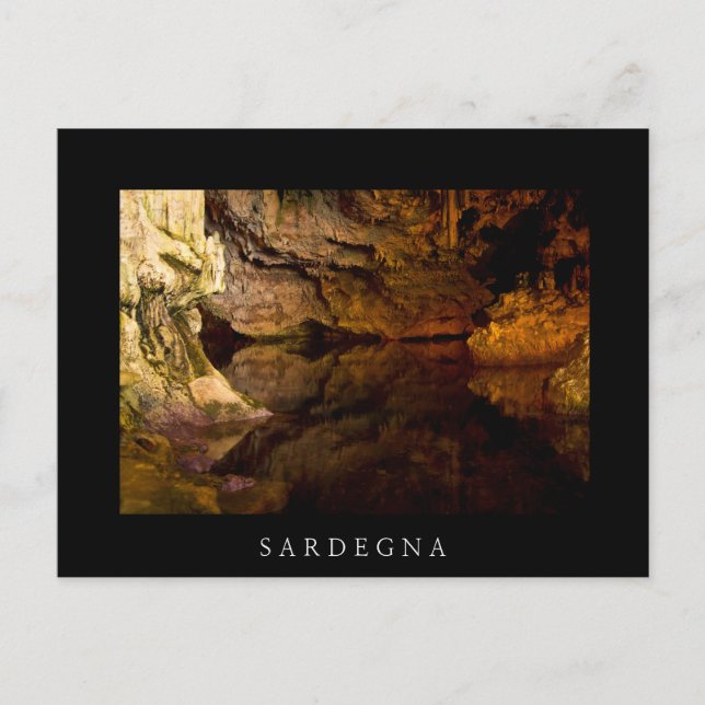 Grotto de Netuno, Sardenha — cartão postal preto (Frente)