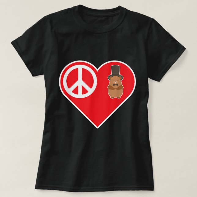 Groundhog De Paz Com O Top Hat Engraçado Ground Ho (Frente do Design)