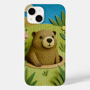 Groundhog em sua aranha, estilo cardboard