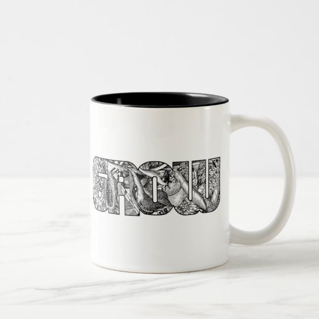 Growvisuals - cresça a caneca da letra do pássaro (Direita)