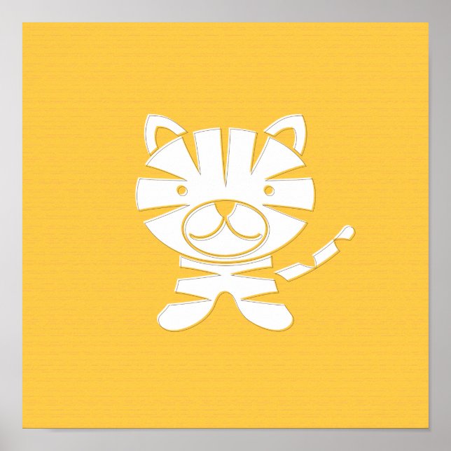 Grr Tiger Art Impressão (Frente)