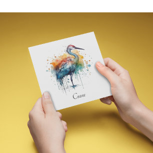 Grua Graciosa: Arte com Aquarela, personalizada