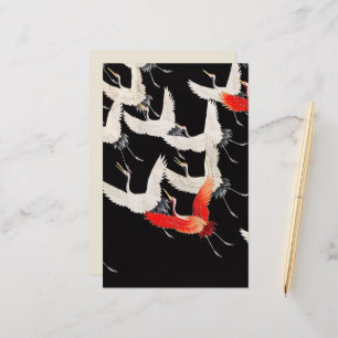 Gruas voadoras japonesas Kimono Art