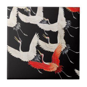 Gruas voadoras japonesas Kimono Art