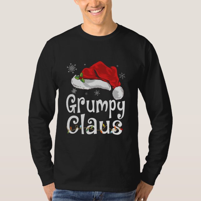 Grumpy Claus Camisa Natal Família Pajama (Frente)