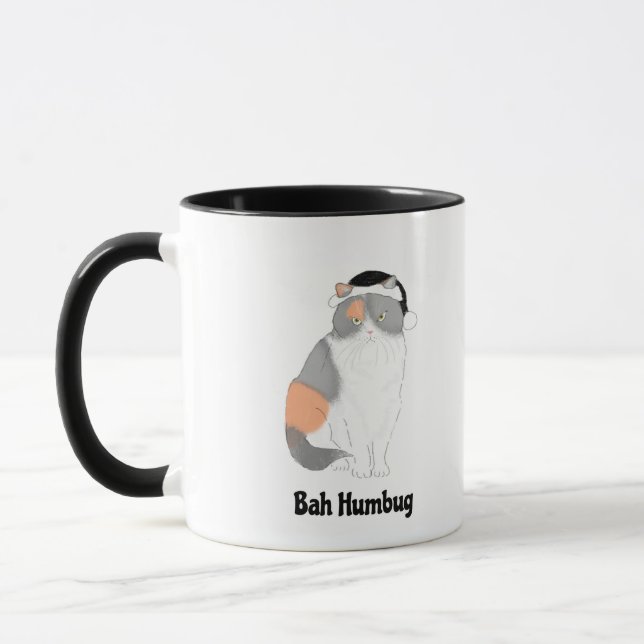 Grumpy Katie bah humbug caneca de Natal (Esquerda)
