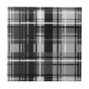 Grunde Black Flannel Xadrez branca Tartan Design
