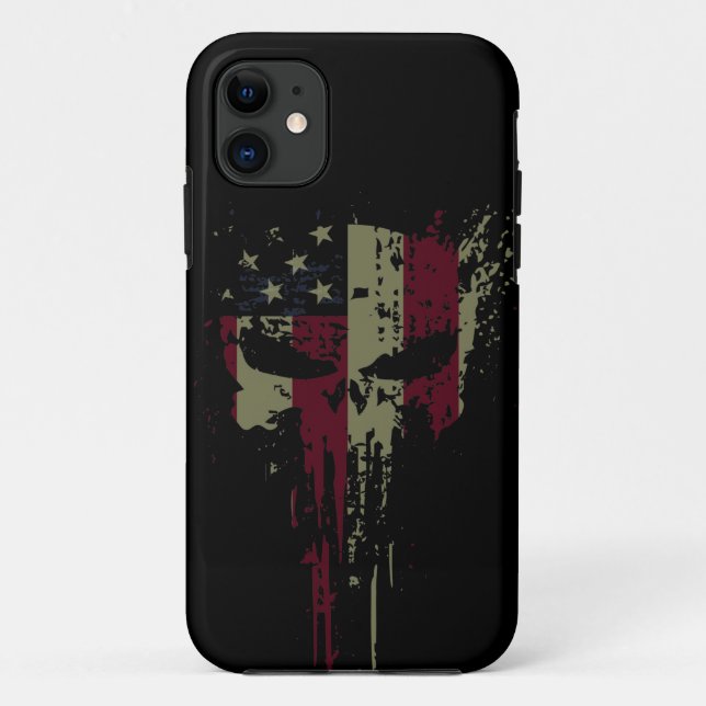 Grunge America skull Case-Mate capas de iphone (Verso)
