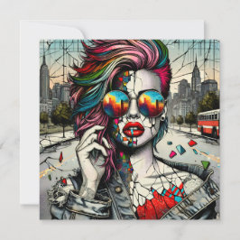 Grunge Art | Fraturada Abstrato de Mulher