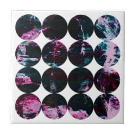 Grunge Bolinha Rosa Noir Círculo Preto Abstrato.