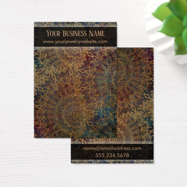 Grunge Dourado Cartões de Exibição do Detentor do  (Mesa)