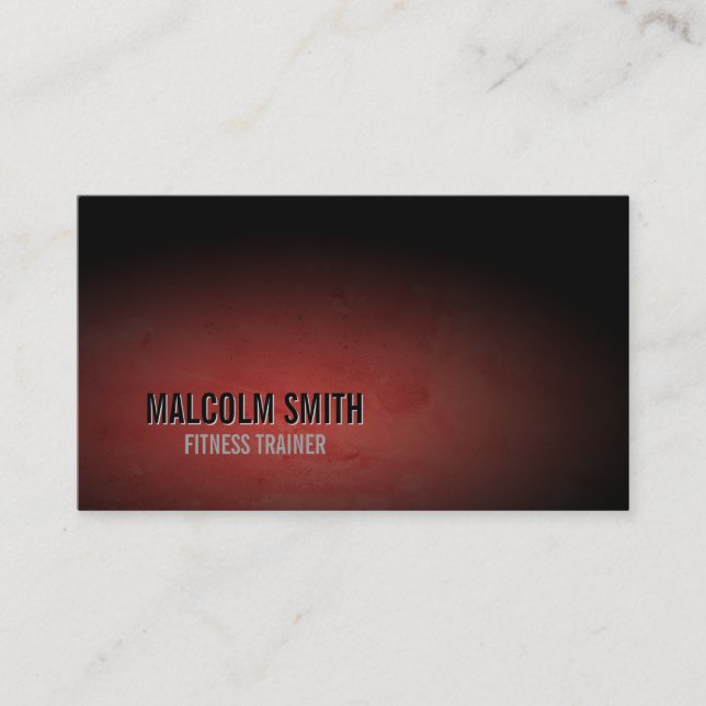 Grunge Escuro do Cartão de visita de Treinador de  (Frente)
